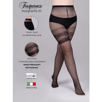 Trasparenze Curvy Collant Margherita 20 DEN – Calze Italiane Con Tecnologia Lycra, Taglie Forti S-44/46 A XL-56/58 - 4